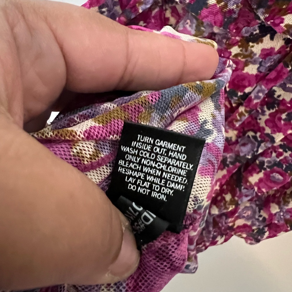 Express Floral Ruffle Tank Top - Pink - Picture 5 of 5